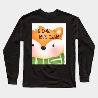 Cute Watercolor Fox Long Sleeve T-Shirt